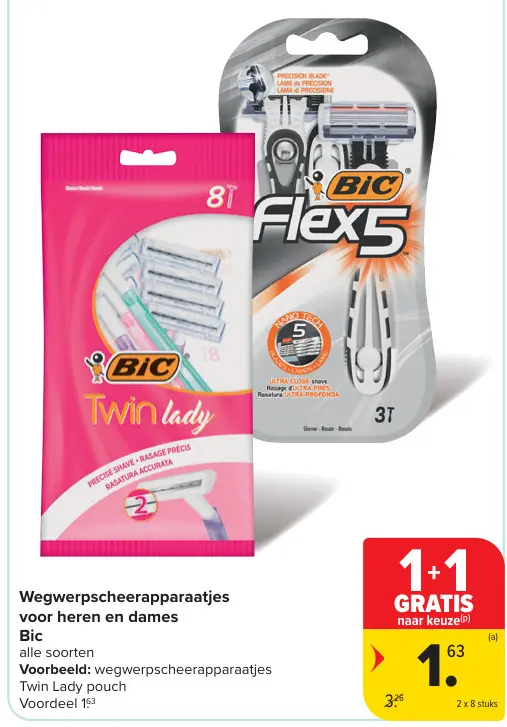 Promotie: Wegwerpscheerapparaatjes