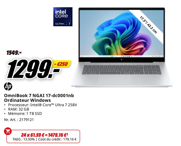Offre: OmniBook 7 NGAI 17-dc0001nb