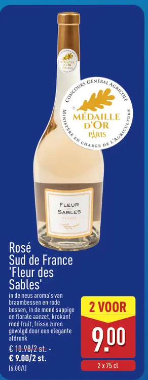Promotie: Rosé Sud de France 'Fleur des Sables'