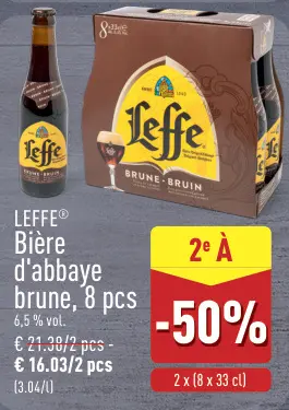Offre: Leffe Bière d'abbaye brune