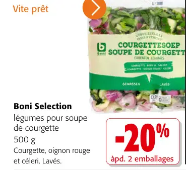 Offre: Légumes pour soupe de courgette