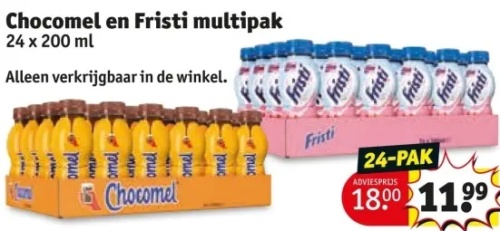 Aanbieding: Chocomel en Fristi multipak