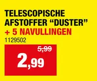 Promotie: Afstoffer telescopisch met 5 navullingen