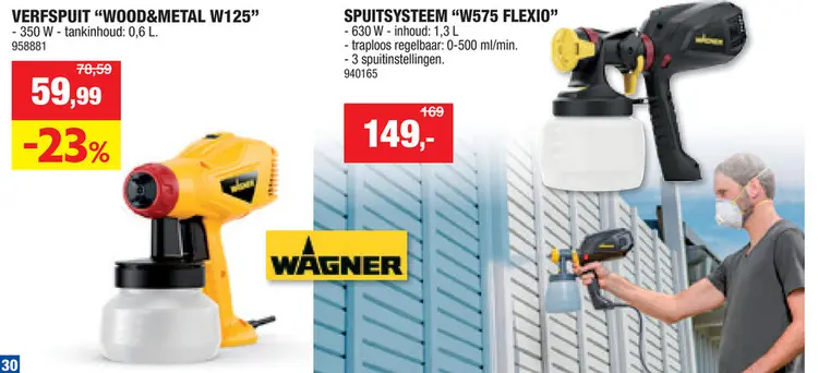 Promotie: Wagner Universal Sprayer W575 Flexio verfspuit 630W