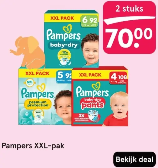 Aanbieding: XXL-pak luiers