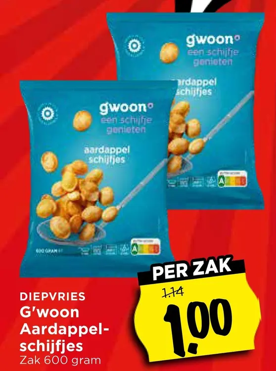 Aanbieding: G'woon Aardappelschijfjes