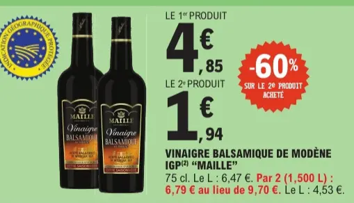 Offre: Vinaigre balsamique de modène igp