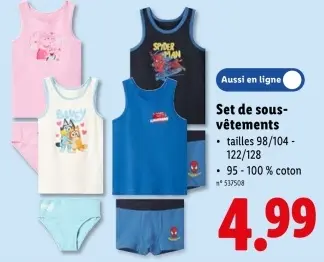 Offre: Set de sous-vêtements