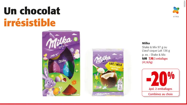 Offre: Shake & Mix ou L'œuf coque Lait