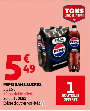 Offre: Pepsi sans sucres