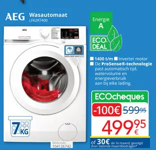 Promotie: Wasautomaat