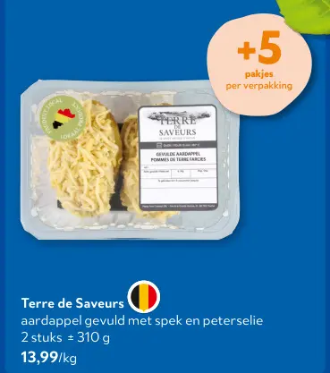 Promotie: Aardappel gevuld met spek en peterselie