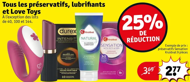 Offre: Tous les préservatifs, lubrifiants et Love Toys