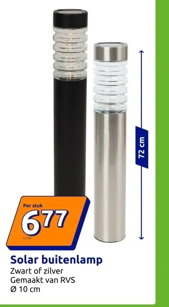 Promotie: Solar buitenlamp