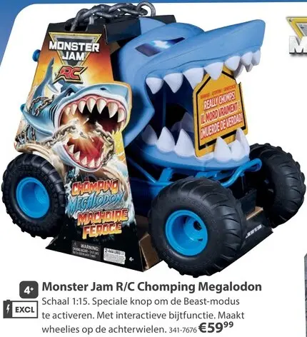 Aanbieding: Monster Jam R/C Chomping Megalodon