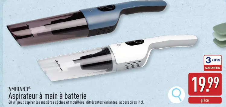 Offre: Aspirateur à main à batterie