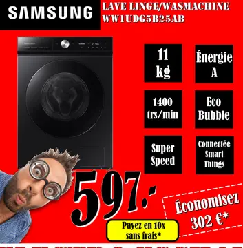 Aanbieding: SAMSUNG WW11T65B25AB