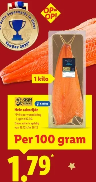 Aanbieding: Hele zalmzijde