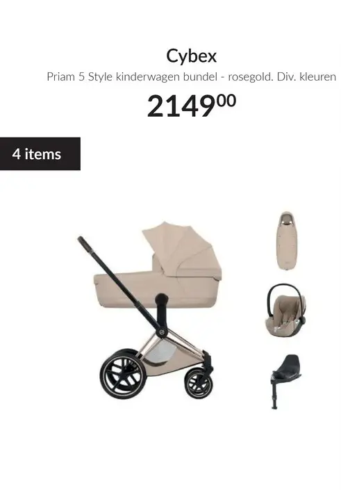 Aanbieding: Priam 5 Style kinderwagen bundel