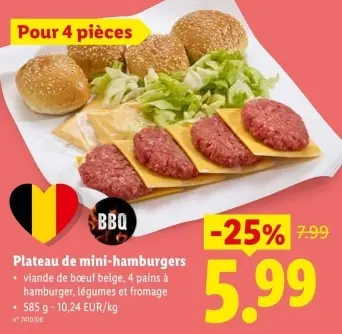 Offre: Plateau de mini-hamburgers