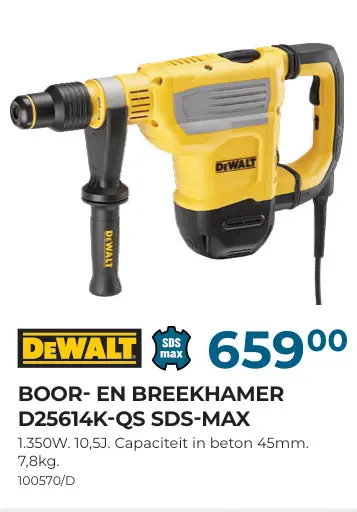 Promotie: Boor- en breekhamer d25614k-qs sds-max