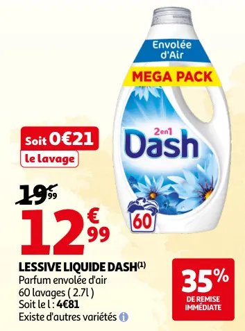 Offre: Lessive liquide Dash