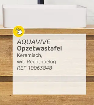 Promotie: Aquavive opzet waskom mincio 50x35x14,5cm | keramiek wit | rechthoekig