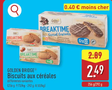 Offre: Biscuits aux céréales