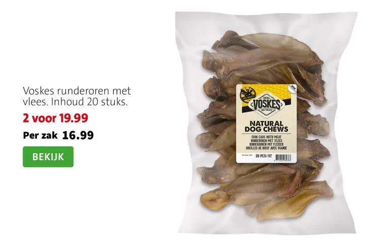 Aanbieding: Voskes runderoren met vlees