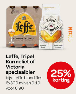 Aanbieding: Leffe, Tripel Karmeliet of Victoria speciaalbier