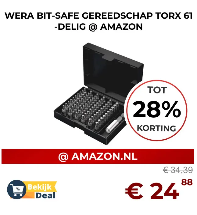 Aanbieding: Bit-safe gereedschap torx 61-delig