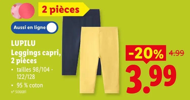 Offre: Leggings capri