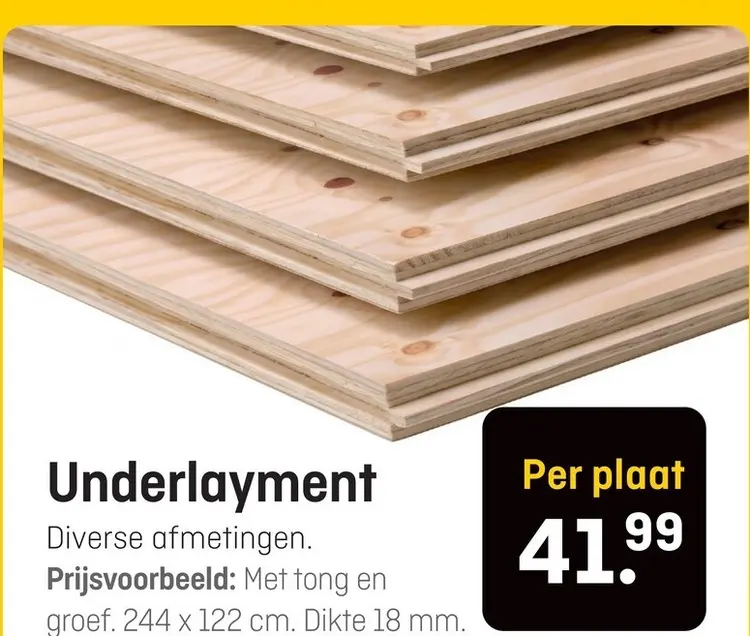 Aanbieding: Underlayment