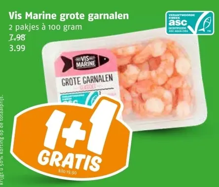 Aanbieding: grote garnalen