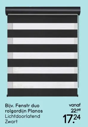 Aanbieding: Fenstr duo rolgordijn Planos