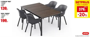 Aanbieding: Keter Noa tuinstoel zwart 2 stuks