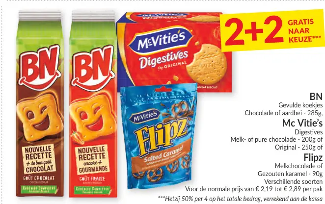 Promotie: Gevulde koekjes, Digestives, Flipz