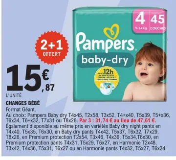 Offre: Pampers Baby-dry