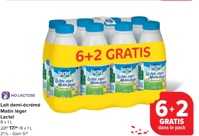 Offre: Lait demi-écrémé Matin léger