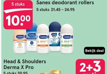 Aanbieding: Sanex deodorant rollers
