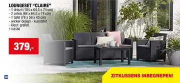 Aanbieding: Keter Claire loungeset grafiet