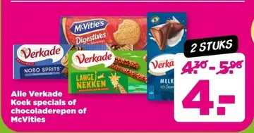 Aanbieding: Verkade Koek specials of chocoladerepen of McVities