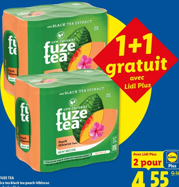 Offre: Ice tea black tea peach-hibiscus