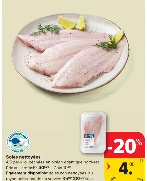 Offre: Soles nettoyées