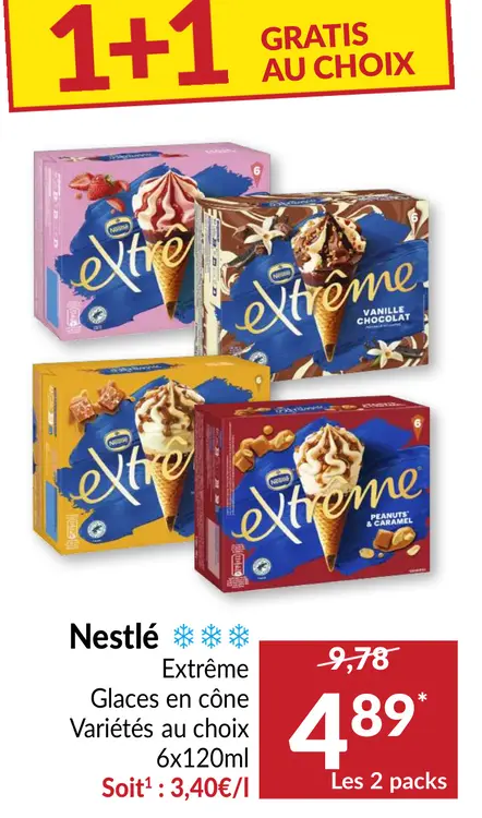 Offre: Extrême Glaces en cône