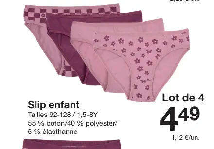 Offre: Slip enfant
