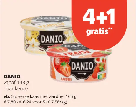 Promotie: Verse kaas met aardbei