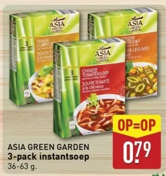 Aanbieding: ASIA GREEN GARDEN 3-pack instantsoep