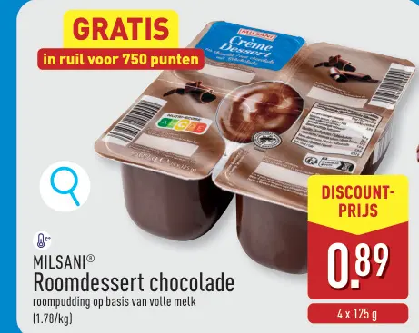 Promotie: Roomdessert chocolade