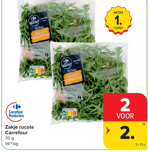 Promotie: Zakje rucola